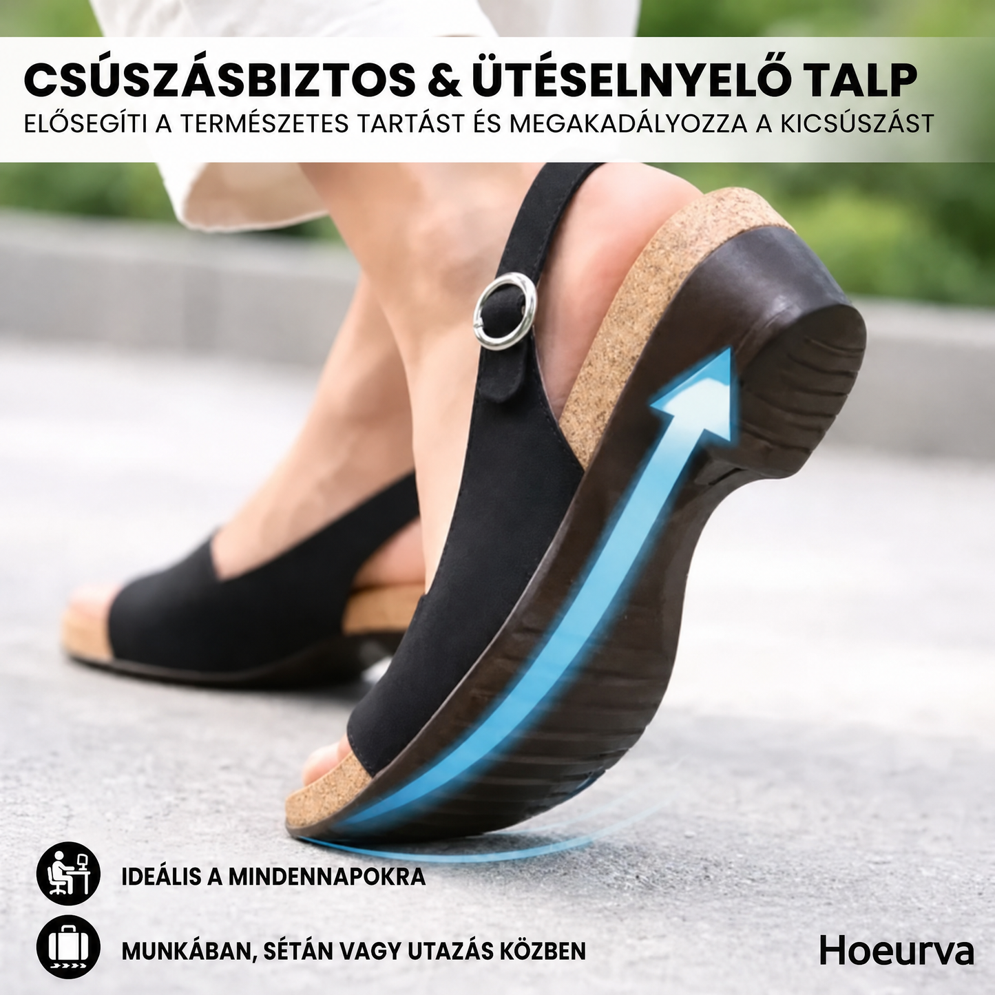 Hoeurva kényelmes szandál csúszásmentes talppal – maximális kényelem · eredeti modell