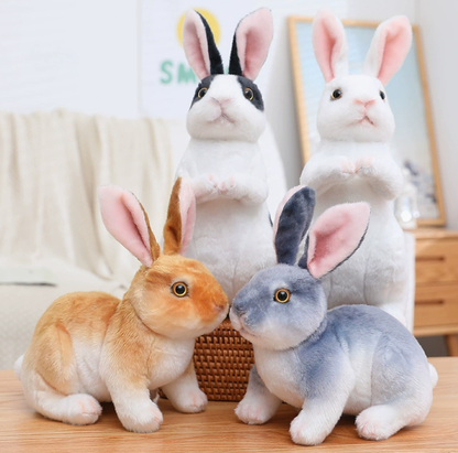 Hoeurva élethű plüss nyuszi 🐰 – aranyos, puha és megnyugtató társ a nyugodt alváshoz, a legjobb ajándék babáknak