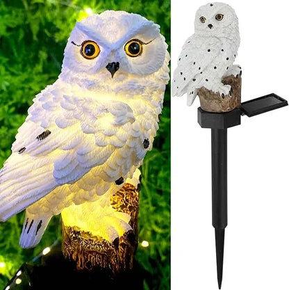 Szolár kerti világítás gyepre 🌿 | IP65 védettségű kültéri szolár járdavilágítás, bagoly alakú 🦉✨