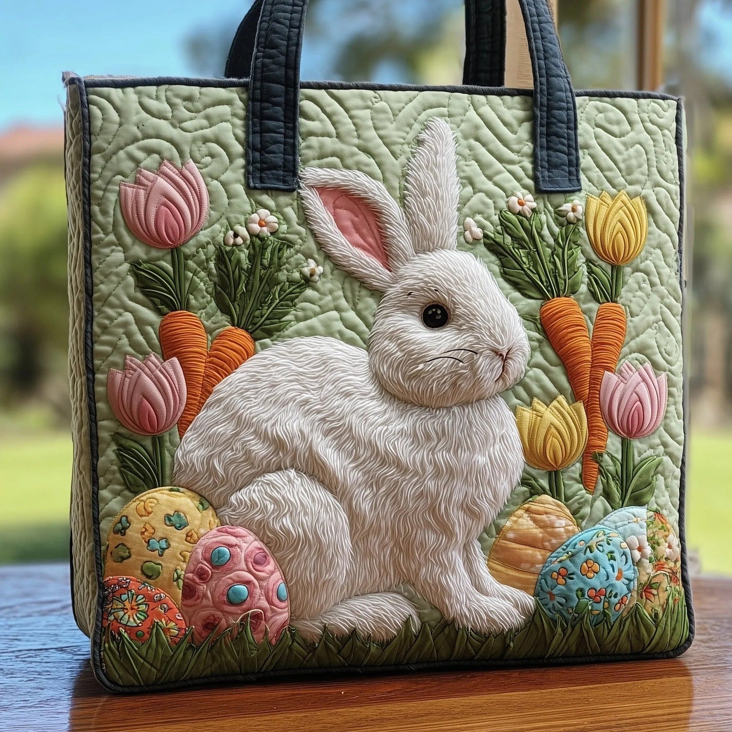 Húsvéti nyuszis steppelt táska 🐰🌸