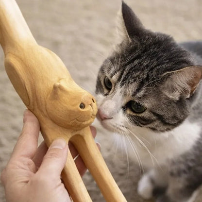 🐱✨ Macska alakú fa hátvakaró (Kényelmes, független segítőd a viszketés ellen!)
