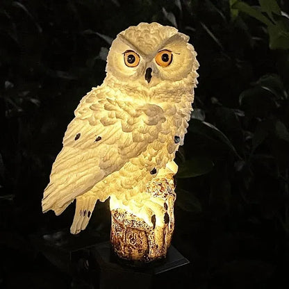 Szolár kerti világítás gyepre 🌿 | IP65 védettségű kültéri szolár járdavilágítás, bagoly alakú 🦉✨
