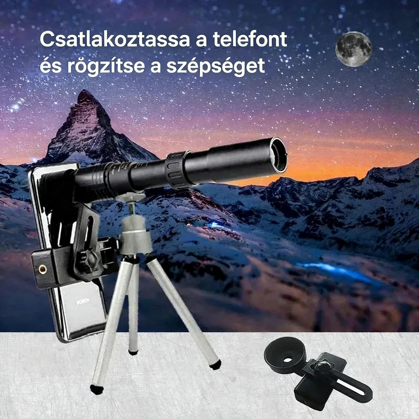 10–300× zoom HD hordozható, nagy teljesítményű távcső hosszú távú megfigyeléshez, kifejezetten égitestek és csillagképek megfigyelésére tervezve
