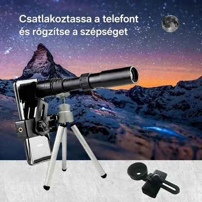 10–300× zoom HD hordozható, nagy teljesítményű távcső hosszú távú megfigyeléshez, kifejezetten égitestek és csillagképek megfigyelésére tervezve