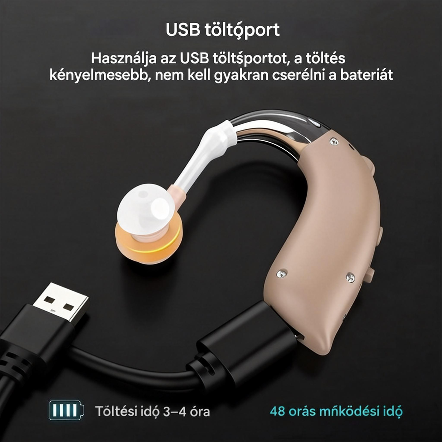 2026-os intelligens hallókészülék, erőteljes zajcsökkentő technológia, kifejezetten időseknek tervezve, egész napos kényelmes viselet