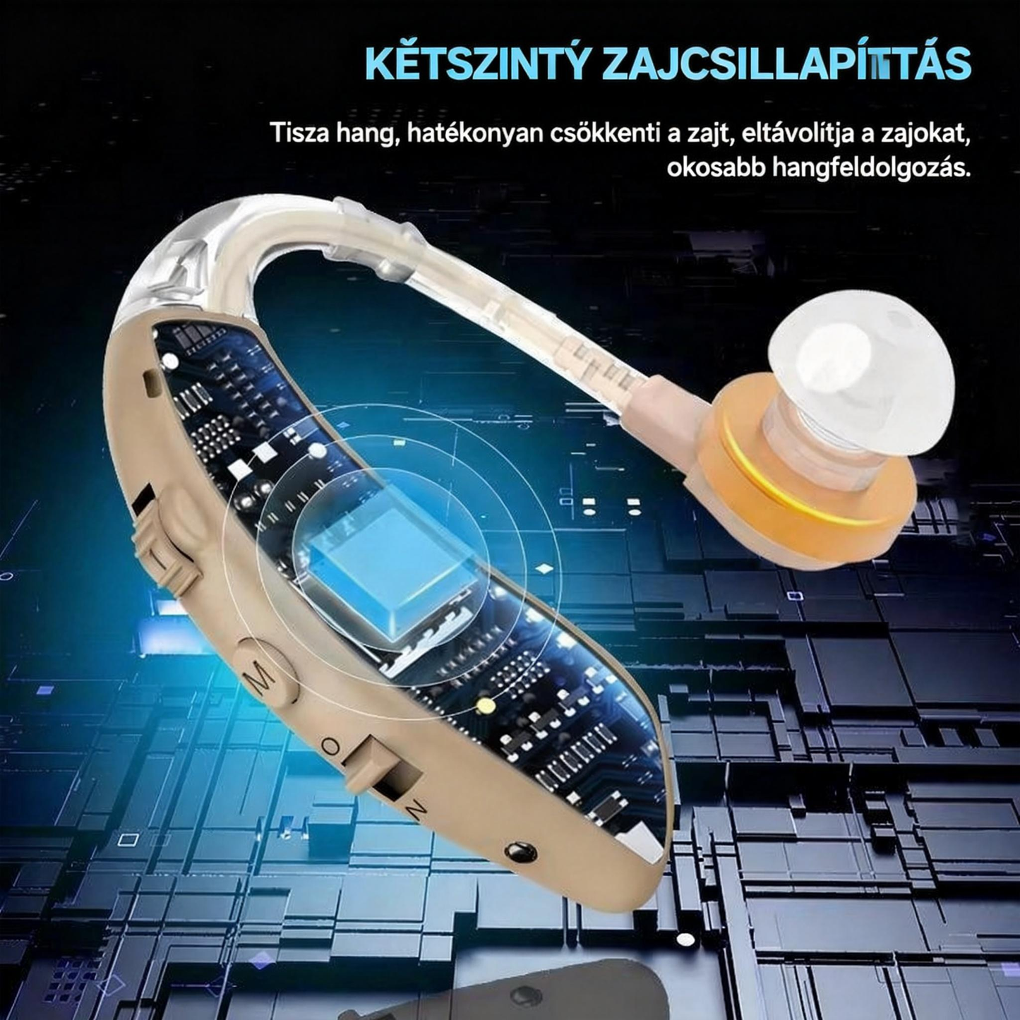 2026-os intelligens hallókészülék, erőteljes zajcsökkentő technológia, kifejezetten időseknek tervezve, egész napos kényelmes viselet