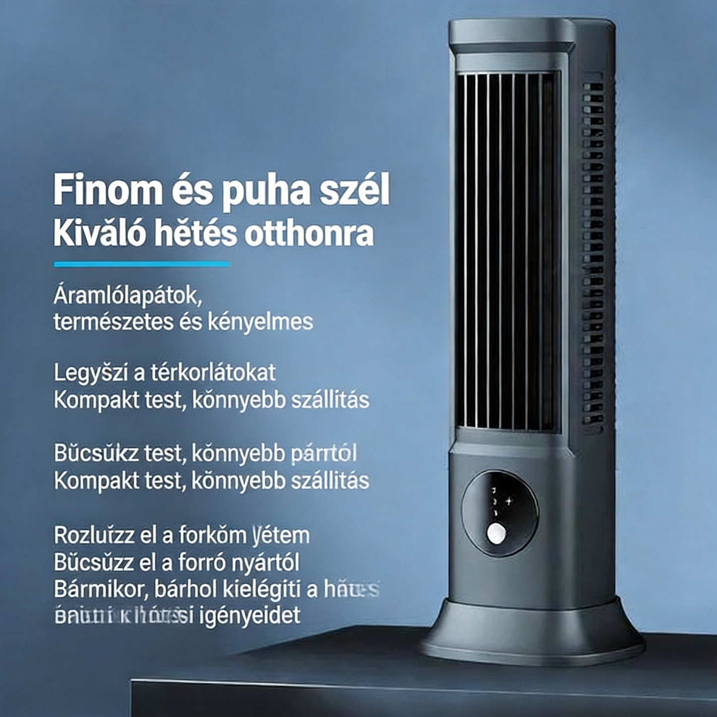 Hordozható mini ventilátor – Vegyen egy másodikat 50% kedvezménnyel, és élvezze a frissítő hűsítést bárhol!