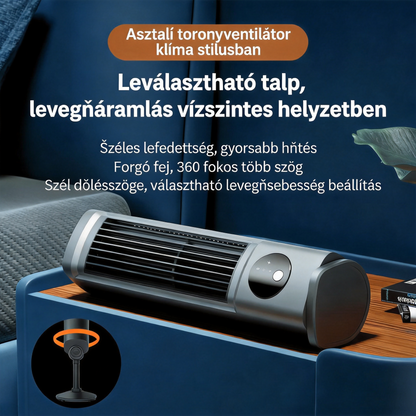 Hordozható mini ventilátor – Vegyen egy másodikat 50% kedvezménnyel, és élvezze a frissítő hűsítést bárhol!
