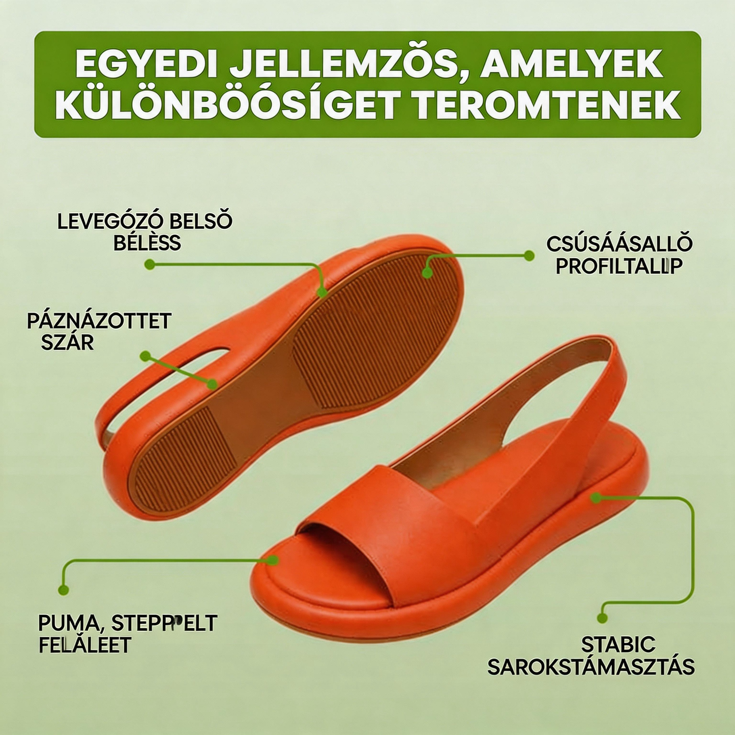 Kényelmes női szandál | ergonomikus alátámasztás