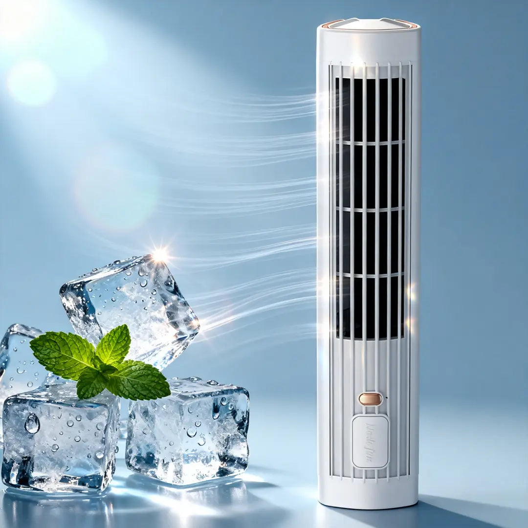 ❄️ 2 az 1-ben USB tölthető asztali & álló toronyventilátor – csendes mini ventilátor irodába, tanuláshoz, kempinghez és kültérre | hordozható, erős légáram, nyári sláger 🔥