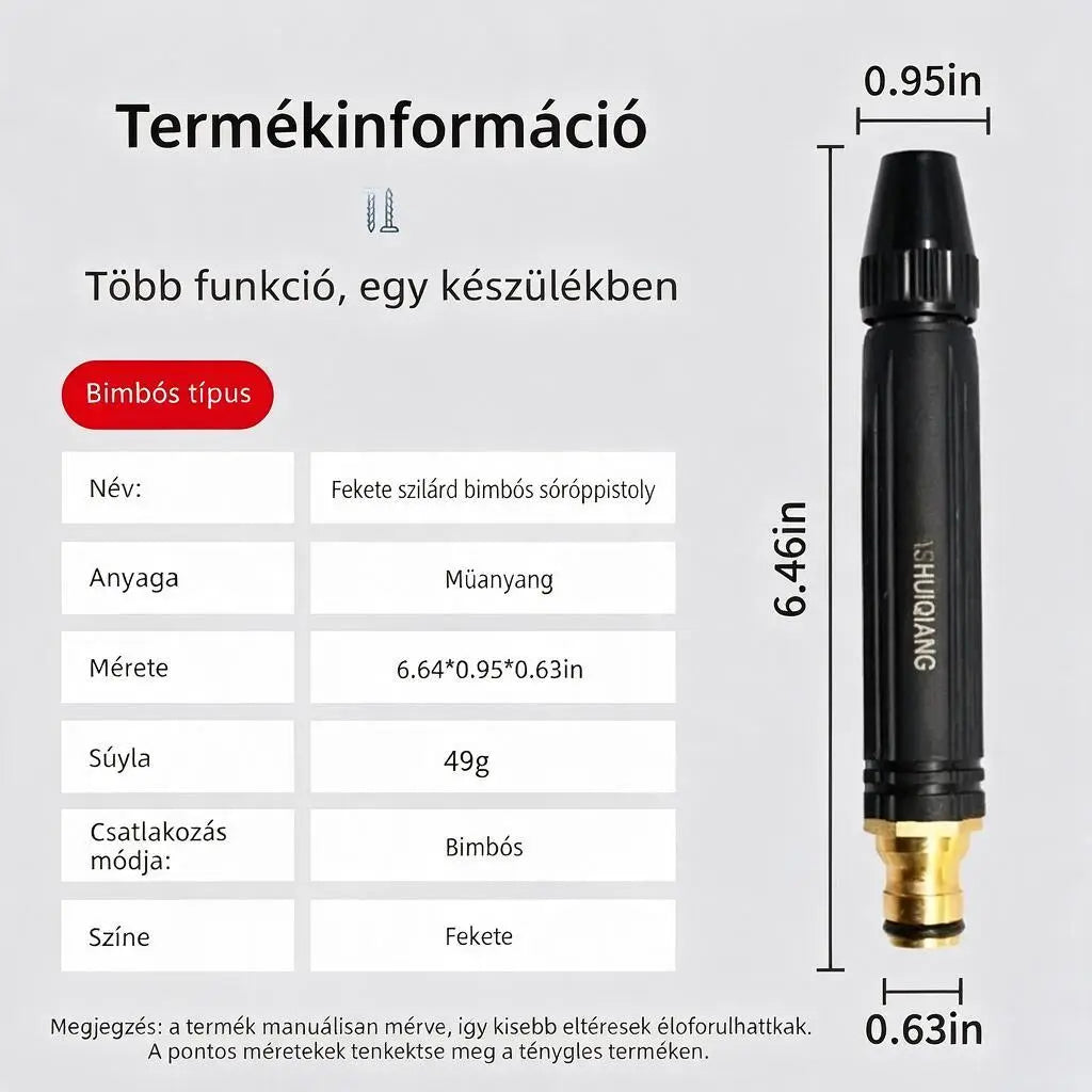 Nagy Nyomású Locsolópisztoly – Alakítsa Kerti Tömlőjét Hatékony Tisztítóeszközzé